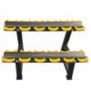 2 Tier Dumbell Rack for 6 pairs Pro Grade Round Head Dumbell