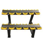 2 Tier Dumbell Rack for 6 pairs Pro Grade Round Head Dumbell
