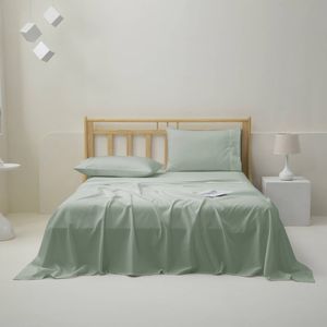 Dreamaker 1500TC Cotton Rich Sateen Sheet Set Sage Queen Bed