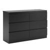 Artiss 6 Chest Of Drawers Storage Cabinet Black