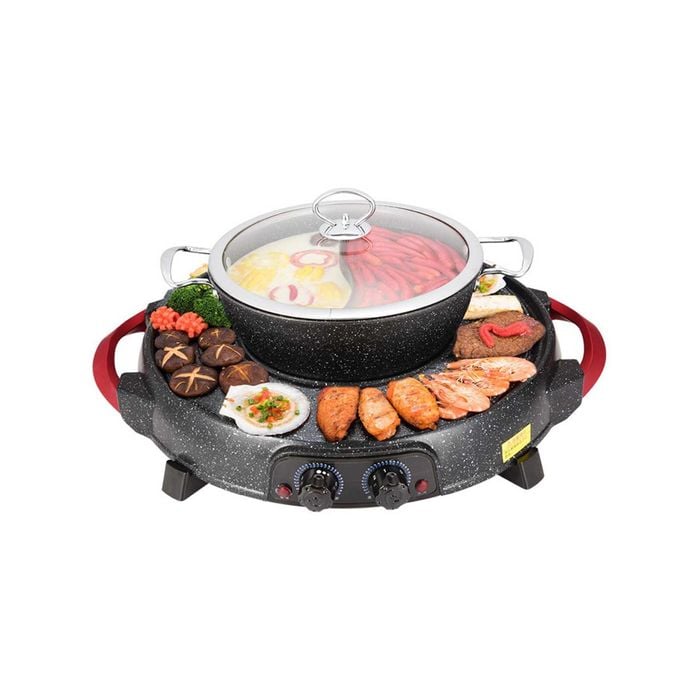 SOGA 2-in-1 Electric Grill & Hotpot with Divider