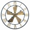 Salesbay 60cm Silent Roman Windmill Wall Clock Vintage Industrial Metal Fan Gear