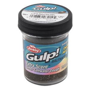 Berkley Gulp Saltwater Paste Dough Fishing Bait Crust Dark Brown Silver Glitter