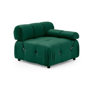 Foret 1 pc Arm Seat Modular Tufted Velvet Sofa Lounge Couch Furniture Home Green