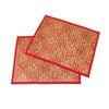 Rapee Set of 2 Bamboo Table Placemats 33 x 46 cm Cloud Red