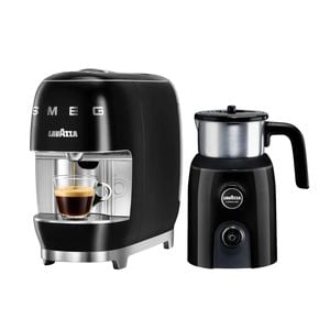 Lavazza, A Modo Mio Smeg, Capsule Coffee Machine with Milk Up Frother, Black