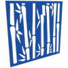 ProtectorAl 300-1200 x 300-1200mm Light Blue / Gloss White Bamboo Unframed Composite Deco Panel