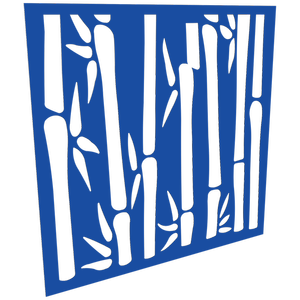 ProtectorAl 300-1200 x 300-1200mm Light Blue / Gloss White Bamboo Unframed Composite Deco Panel
