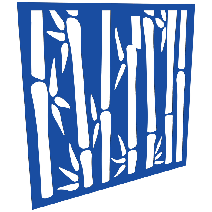ProtectorAl 300-1200 x 300-1200mm Light Blue / Gloss White Bamboo Unframed Composite Deco Panel
