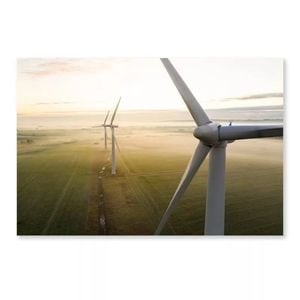 Aerial View Of Turbines  Print 100% Australian Made 50 x 40cm  (Acrylic)