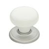 Gainsborough Satin Chrome / White Classic Series Wardrobe Knobset