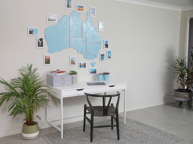 wall with photo frames