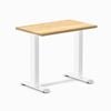 Desky Fixed Height Mini White Oak Hardwood Desk 800 x 500mm White Frame