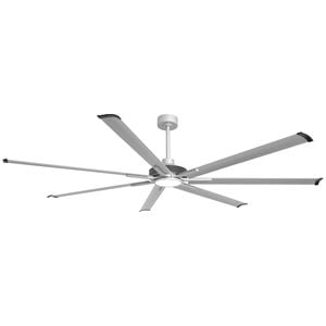 Parrot Uncle 254cm Silver Extra Large Aluminium 7-Blade HVLS  DC Motor Ceiling Fan with LED Light and Remote