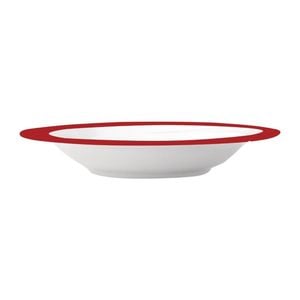 Royal Porcelain Round Bowl Maxadura Resonate Red Band 238mm 12 Pack