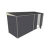 Build-a-Shed 1.5 x 4.5 x 2m Single Hinged Side Door Skillion Shed - Grey