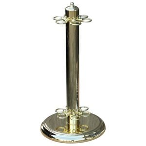 Formula Sports Metal 6 Billiard/Pool Cue Stand - Brass