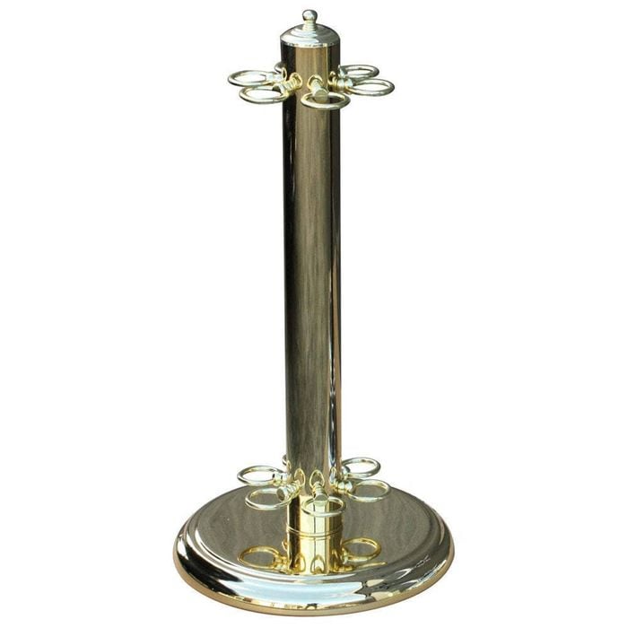 Formula Sports Metal 6 Billiard/Pool Cue Stand - Brass