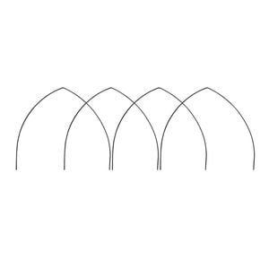 Jack 350 x 360mm Black Powder Coated Gothic Hoop