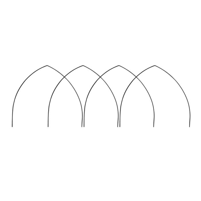 Jack 350 x 360mm Black Powder Coated Gothic Hoop