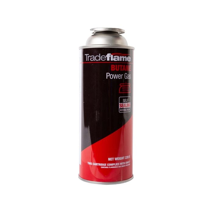 Tradeflame 220g Butane Gas Cartridge - Bayonet Fitting