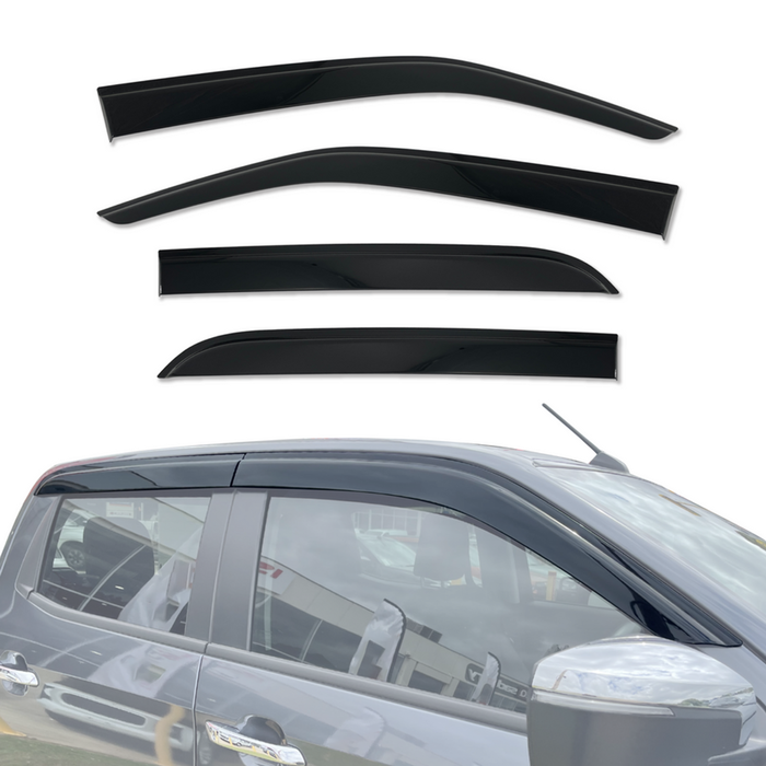 Wind Deflectors Dark Compatible With Isuzu D-Max 2/4 Doors 2007-2012