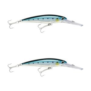 2x Rapala 11cm X Rap Magnum 10 Deep Diving Trolling Lures - Blue Sardine