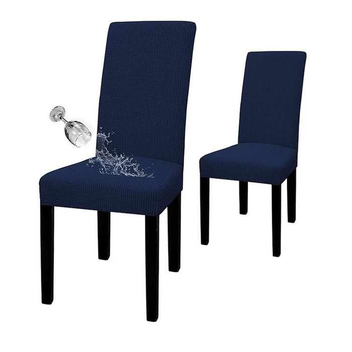 Catzon 2 Pcs Dining Chair Covers Waterproof Stretch-Navy Blue