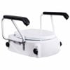 Adjustable Raised Toilet Seat With Armrests - 50-150mm Height Fits Aussie Toilets