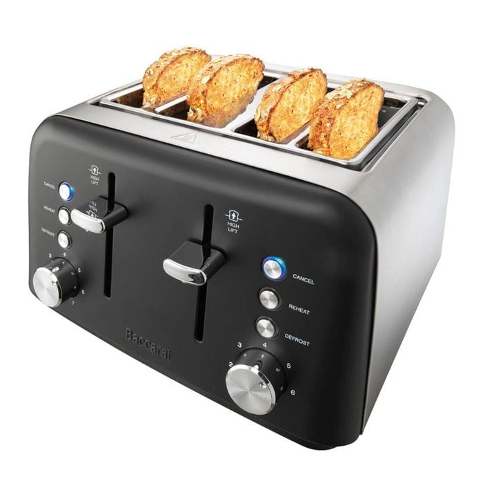 The Toasty Slice 4 Slice Toaster 28.5x29.0x19.3cm Black Baccarat