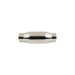 Outlaw Polished T-304 Stainless Steel Resonator, 3" Inlet/Outlet, 4" x 12" Overall