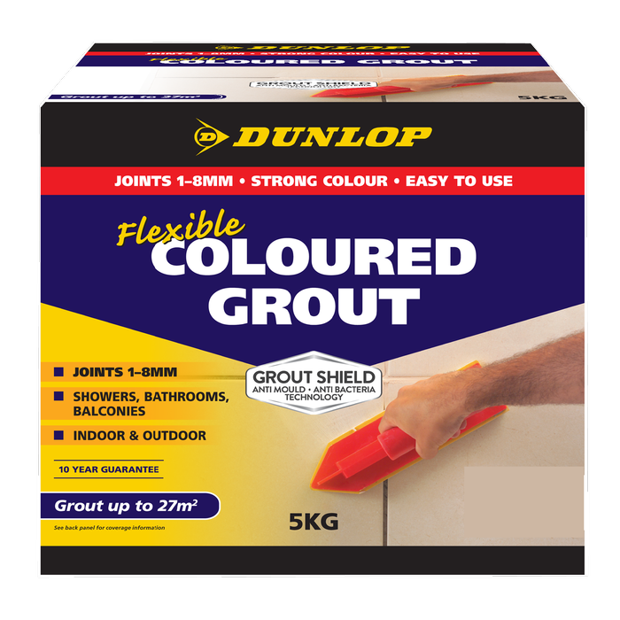Dunlop 5kg Flexible Coloured Grout - White