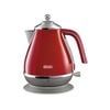 Delonghi 1.7L Icona Capitals Electric Cordless Kettle Stainless Steel Red