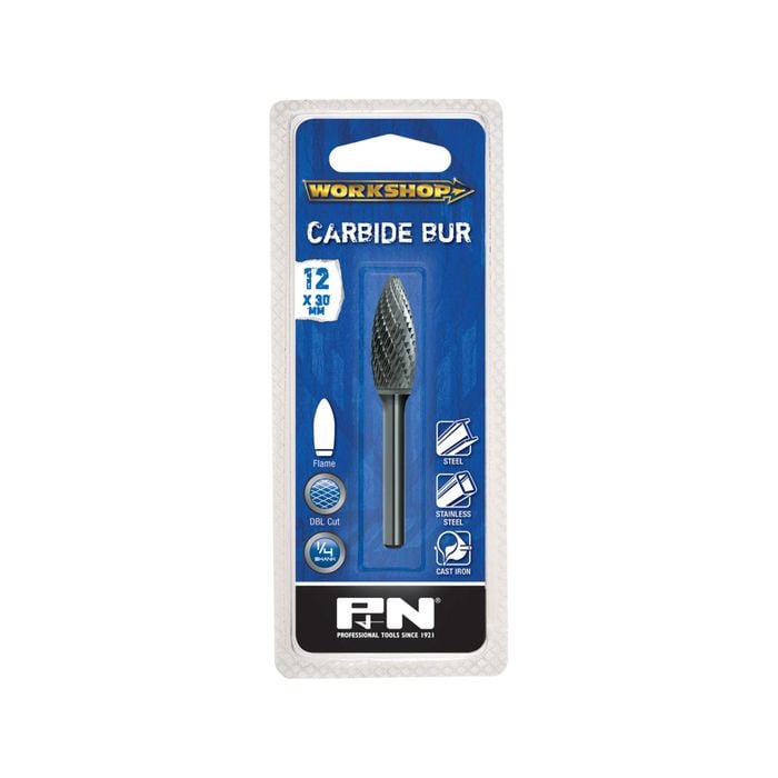 P&N 12 x 30mm Flame Carbide Bur