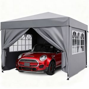Advwin Pop Up Canopy 3x3m, One Push Setup Gazebo Marquee Tent 3 Adjustable Heights, Portable Shade Shelter