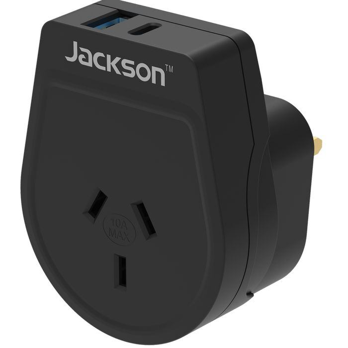 Jackson 1A 1C PD20W UK, Hong Kong & More Rapid Charge Outbound Travel Adaptor