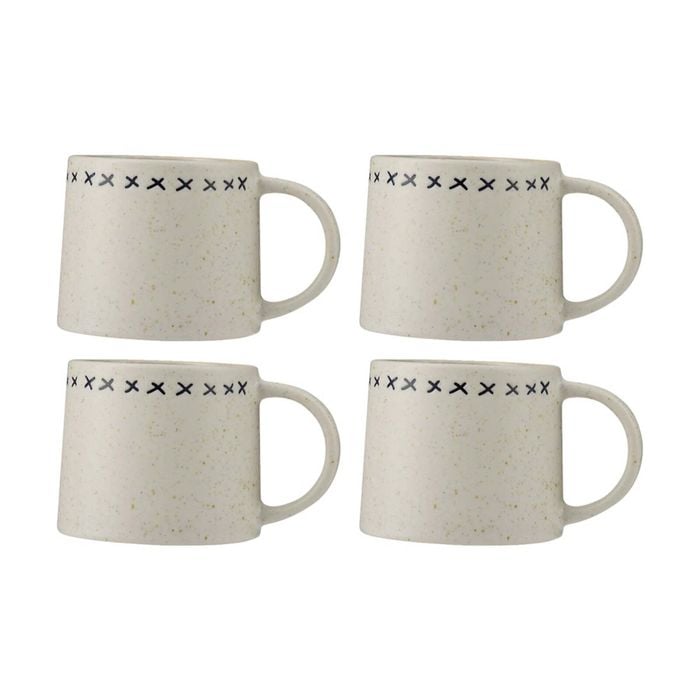 4pk Maxwell & Williams The Mug Club Indigo Blue Mug 330ml - Cross