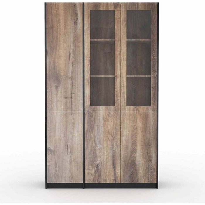 Modern Furniture SUTTON 3 Door Display Unit 120cm - Warm Oak