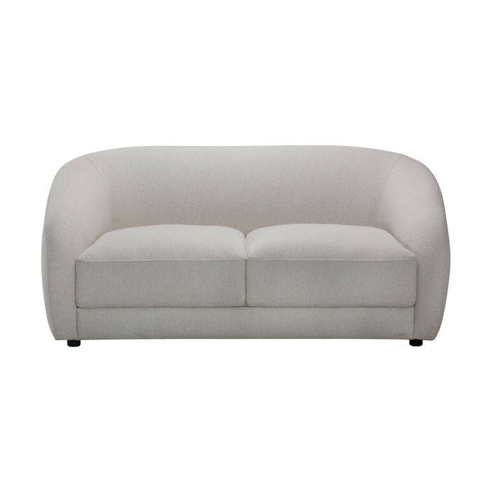 Cleopatra 2 Seater Fabric Sofa Lounge Linen Grey