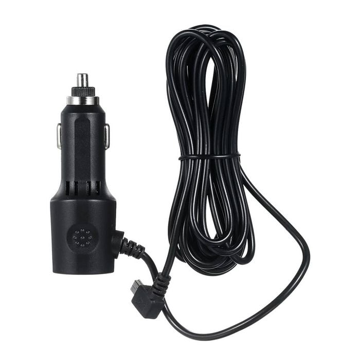 Elinz Car Adapter Charger for Dash Camera Power Cord Micro USB 3.5m 12V 24V
