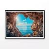 View of the Ocean with Rocks  Print 100% Australian Made 120x90cm  (Poster)