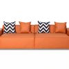 Loretta PU Leather Sofa - Orange