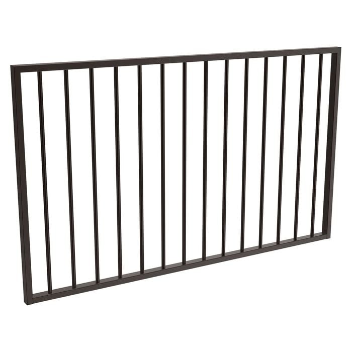 ProtectorAl 1201-1500 x 900mm Black Aluminium Flat Top Garden Gate