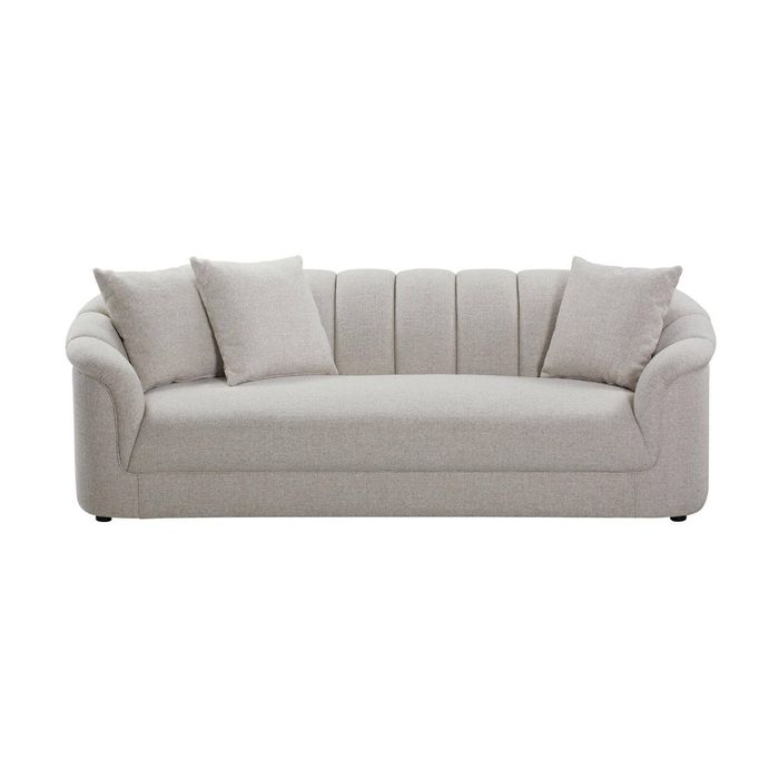 Yorker 3 Seater Fabric Sofa Beige
