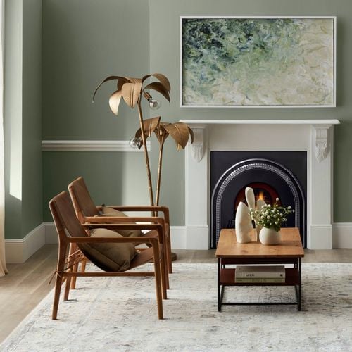 Porter's
  Paints Eggshell Finish in colour Olive Grove