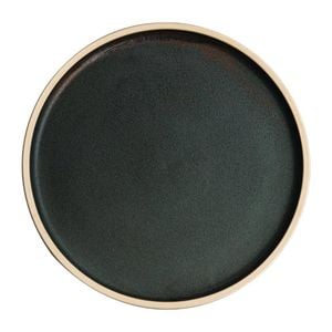 Olympia Flat Round Plate Canvas Green Verdigris 250mm 6 Pack Dinnerware Tableware