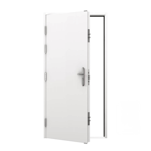 Lathams 2050 x 820 x 50 mm  - LHO - Surfmist White Steel Security Door and Frame