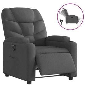 vidaXL Electric Recliner Chair Office Armchair Single Sofa Dark Grey Fabric