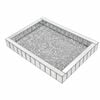 P&P Silver Crushed  Diamond Mirrored Tray For Decorative And Serving Purposes(Rectangular)