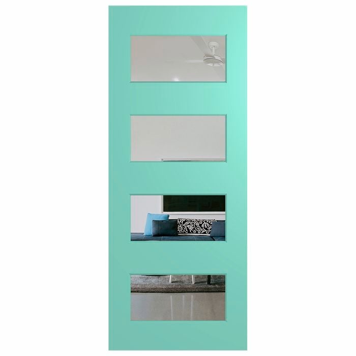 Hume Doors 1980 x 860 x 40mm Nexus 35 Entrance Door Glazed Clear